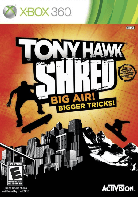Tony Hawk Shred box art for Xbox 360